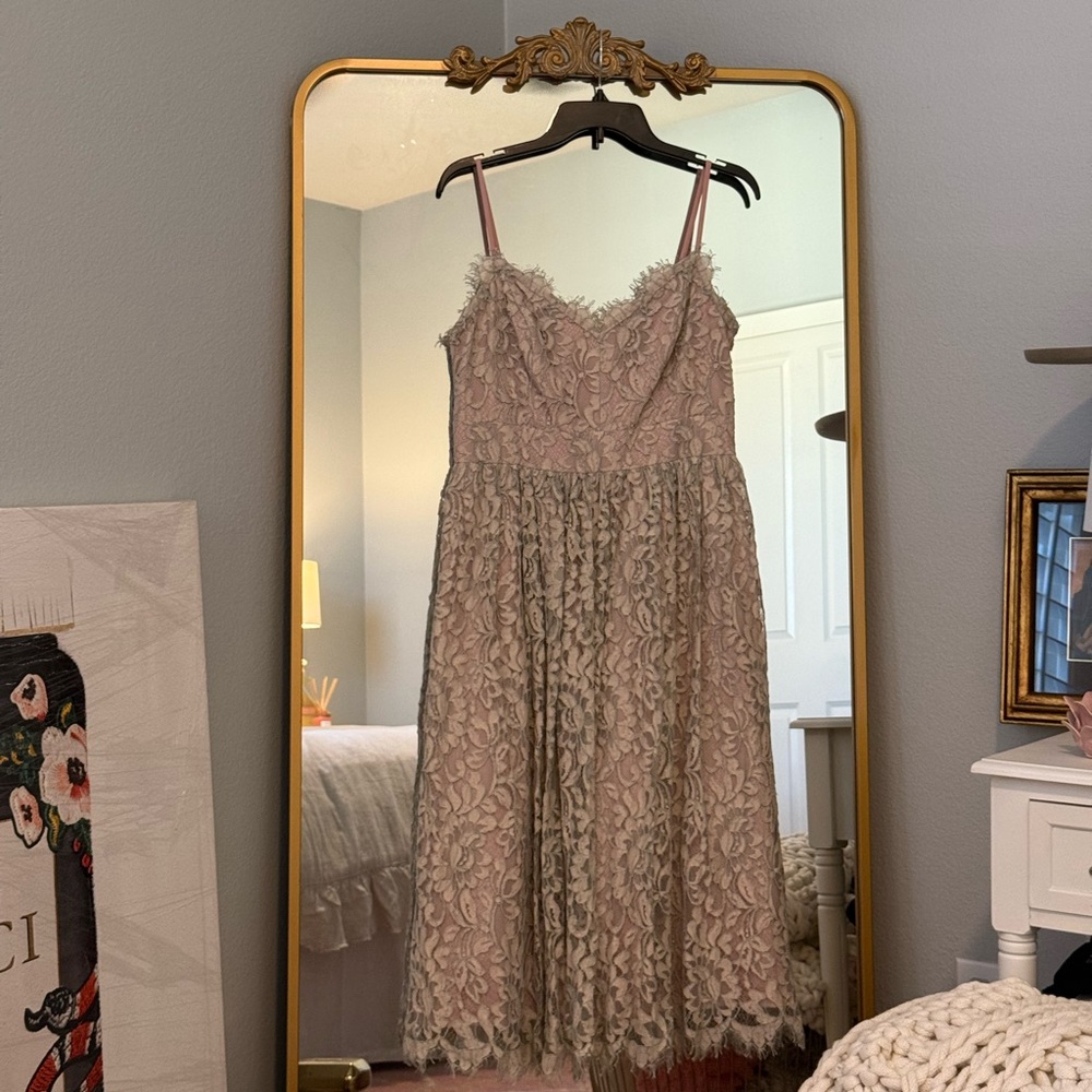 Eliza J Eyelash Lace Fit & Flare Midi Dress 💞